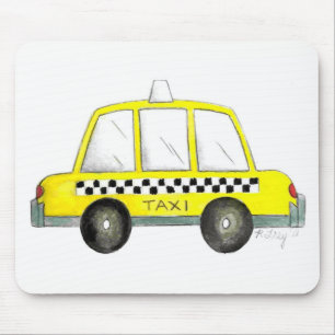 Mousepad Presente de táxi NYC Yellow Nova Iorque Checkered