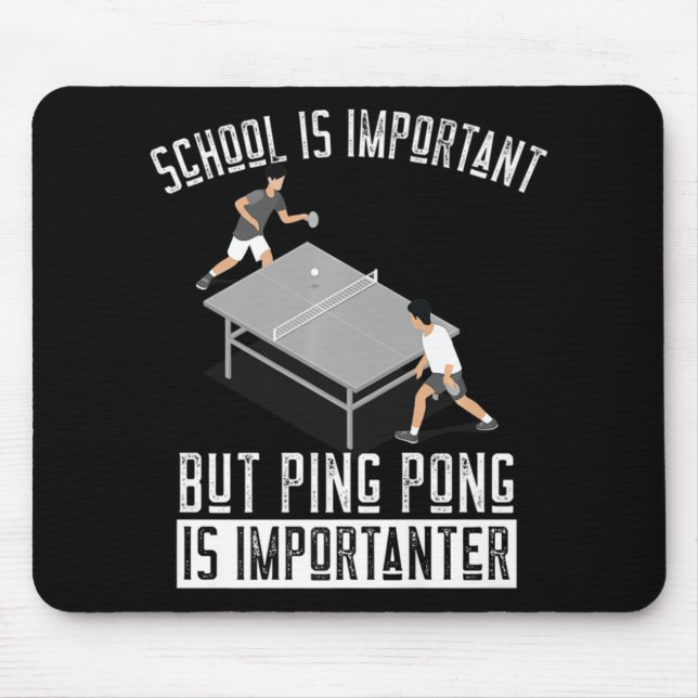 Mousepad Presente de Tênis de Mesa de jogador de pinos dive (Frente)