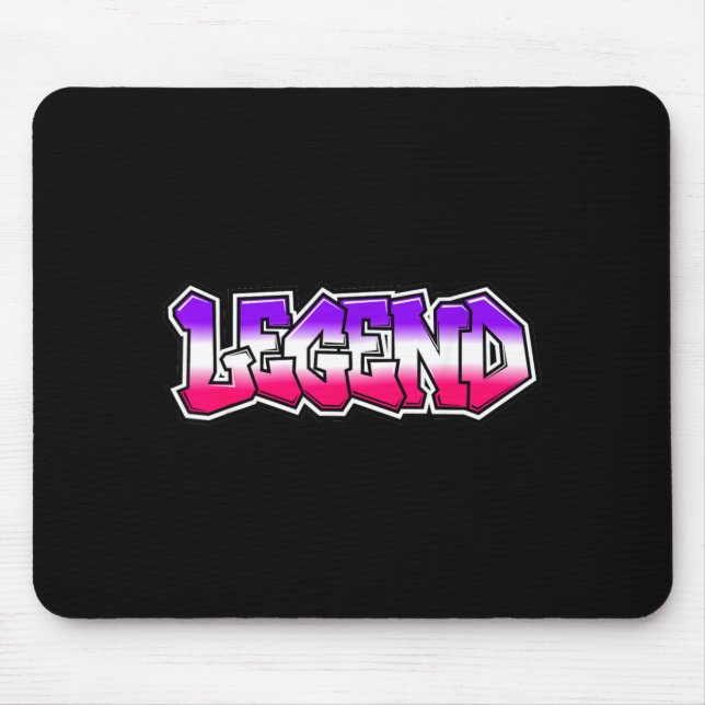 Mousepad Presente de texto de slogan de grafite lendário le (Frente)