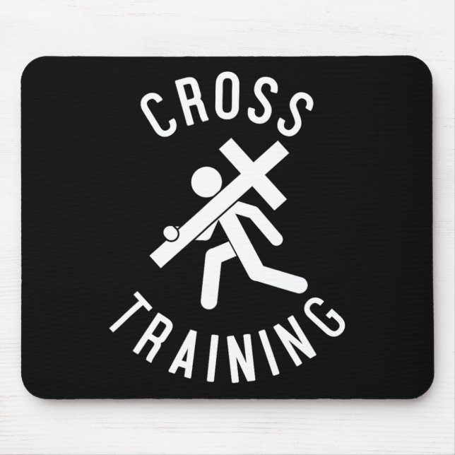 Mousepad Presente de treinamento religioso na Cruz Cristã d (Frente)