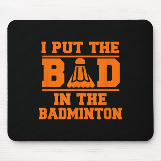 Mousepad Presente Divertido de Badminton para Homens Mulher (Frente)