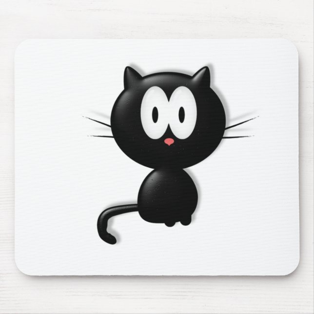 Mousepad Presente do Dia das Bruxas do gato de Scardy do (Frente)