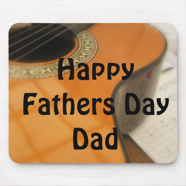 Mousepad Presente do Dia dos Pais com Guitarra (Frente)