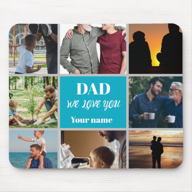 Mousepad Presente do Dia dos Pais para o Papai | Foto & Nom (Frente)