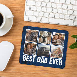 Mousepad Presente do Melhor Pai do Mundo Colagem de Fotos d