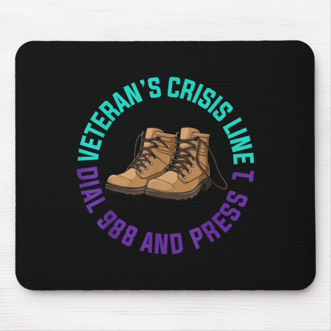 Mousepad Presente do Mês de Conscientização do Veterano Ame (Frente)