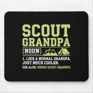 Mousepad Presente engraçado de avô escoteiro para acampamen