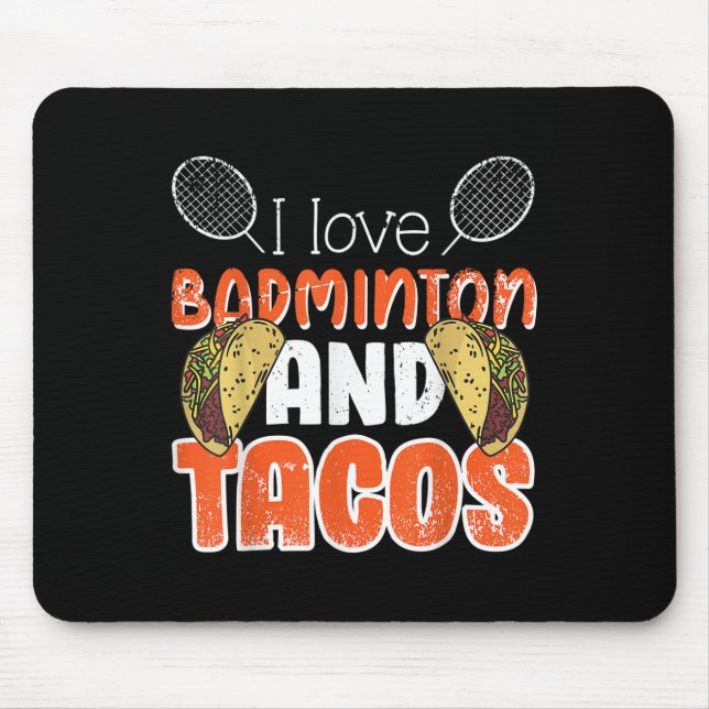 Mousepad Presente Engraçado de Badminton para Jogador de Ba (Frente)