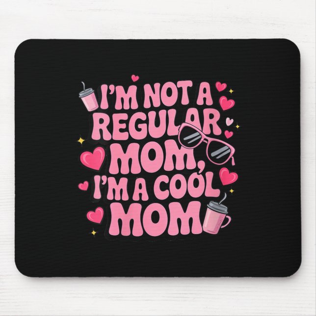 Mousepad Presente engraçado de dia das mães rosa para mães  (Frente)