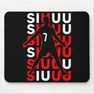 Mousepad Presente engraçado de futebol Siuuuu para fã de am