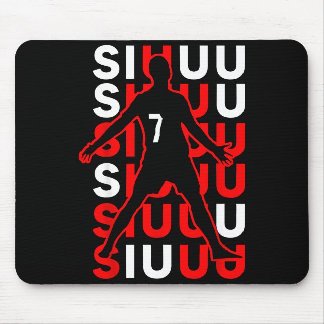 Mousepad Presente engraçado de futebol Siuuuu para fã de am (Frente)