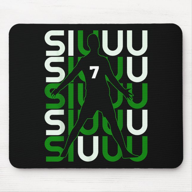 Mousepad Presente engraçado de futebol Siuuuu para fã de fu (Frente)