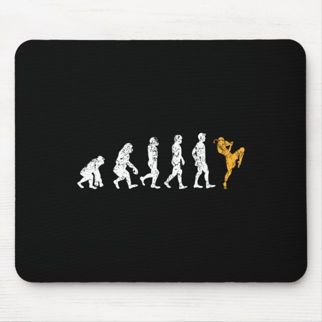 Mousepad Presente Engraçado de Kickboxing da Evolução Muay  (Frente)
