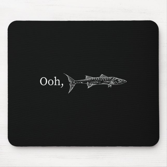 Mousepad Presente Engraçado de Pesca de Barracuda para Músi (Frente)