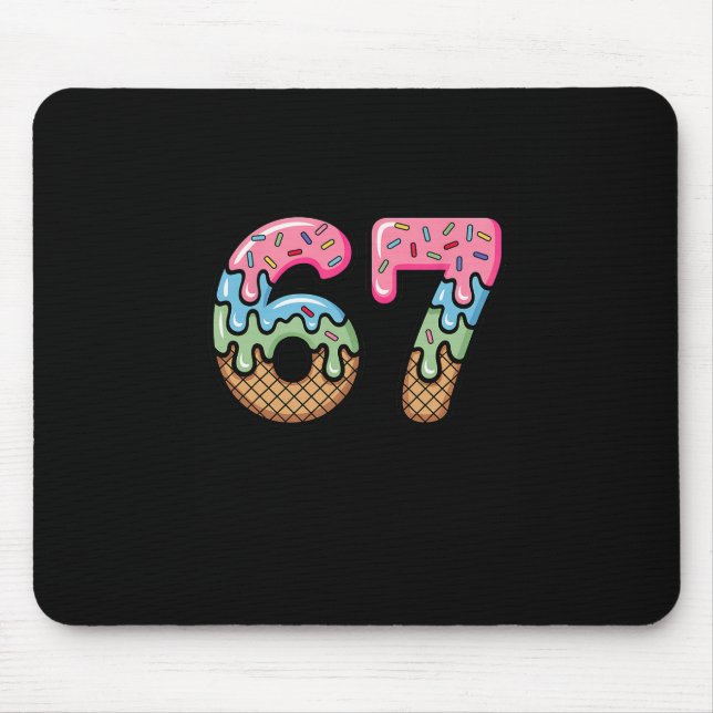 Mousepad Presente engraçado do meme do sorvete derretendo S (Frente)