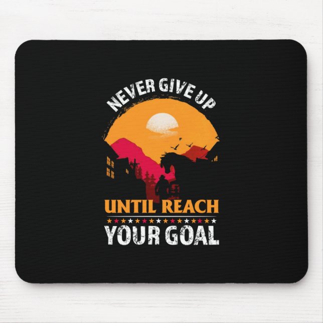 Mousepad Presente Equestre | Nunca Desistir Até Chegar (Frente)