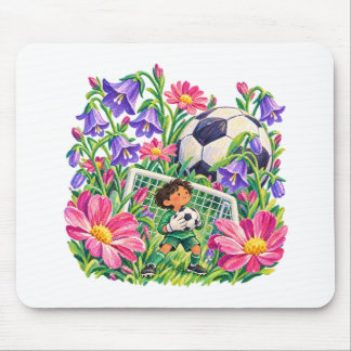 Mousepad Presente Esportivo Guarda-Redes de Futebol Floral 