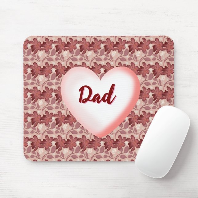 Mousepad Presente floral personalizado para o Pai  (Com mouse)