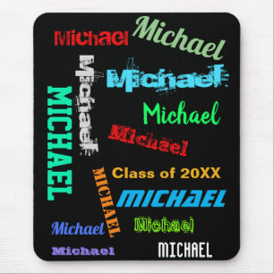 Mousepad Presente Mensagem Personalizada Nome Repetido