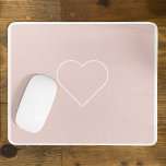 Mousepad Presente Moderno, Rosa e Coração Minimalista, Boni<br><div class="desc">Presente Moderno,  Rosa e Coração Minimalista,  Bonito</div>
