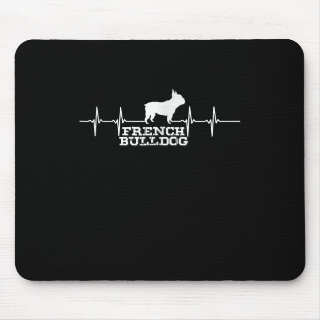 Mousepad Presente no cão | Coração para Bulldog Francês (Frente)