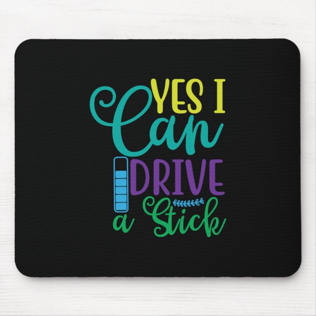 Mousepad Presente no Halloween Sim Posso Dirigir Um Pau (Frente)
