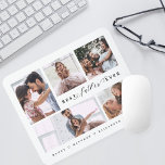 Mousepad Presente Para A Colagem De Fotos Do Melhor Pai De<br><div class="desc">Mostre ao seu pai incrível como ele é maravilhoso e amado com o nosso mouse personalizado de colagem de fotos "Melhor Pai Nunca" do na moda 5. O design apresenta o "Melhor Pai de Todos" no design de tipografia preto na moda e personalizado com 5 fotos especiais da sua família....</div>