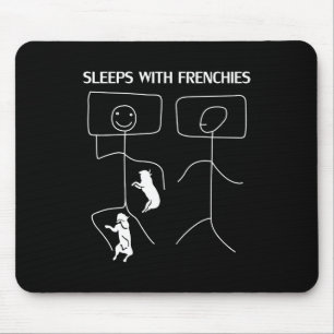 Mousepad Presente para cães  Sono Com Franceses