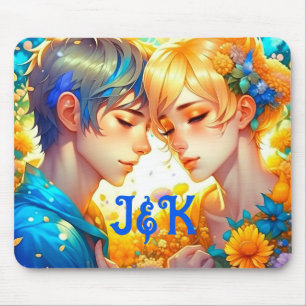 Mousepad Presente para Casal Romântico   Anime Personalizad