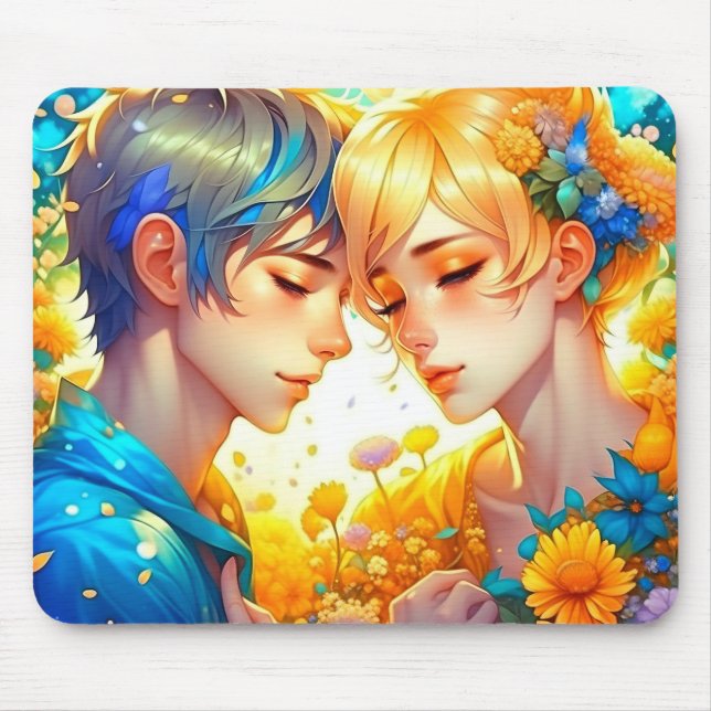 Mousepad Presente para Casal Romântico | Garoto e Garota de (Frente)
