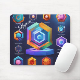 Mousepad Presente para Haroon Modern 3D Photo Grid
