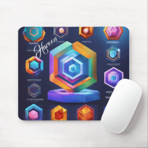 Mousepad Presente para Haroon Modern 3D Photo Grid