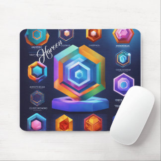 Mousepad Presente para Haroon Modern 3D Photo Grid