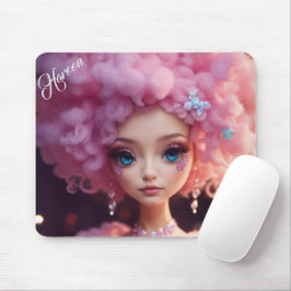Mousepad Presente para Haroon Modern Cute Doll Grid