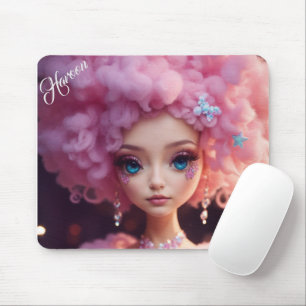 Mousepad Presente para Haroon Modern Cute Doll Grid