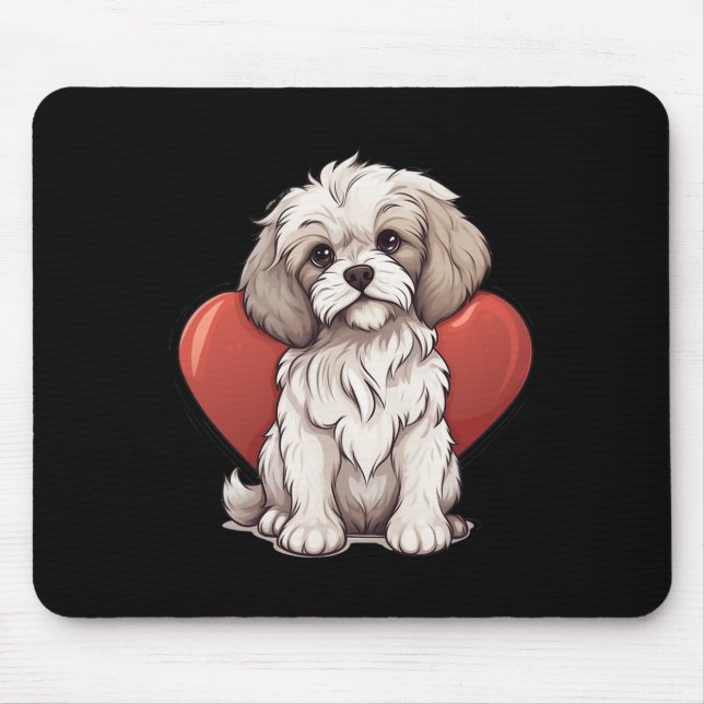 Mousepad Presente para Mãe e Pai dono de Cavachon Amante de (Frente)