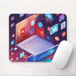 Mousepad Presente para o teclado do mouse em grade de fotos
