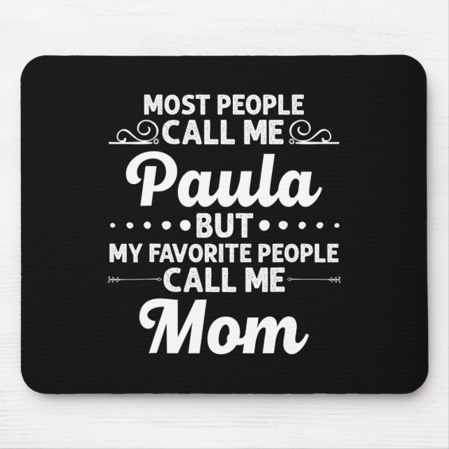 Mousepad Presente Paula Nome Engraçado Dia das Mães Persona (Frente)