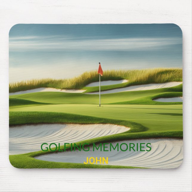 Mousepad Presente personalizado das memórias de golfe (Frente)