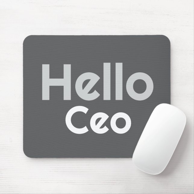 Mousepad Presente Personalizado Moderno Elegante Cinza Hell (Com mouse)