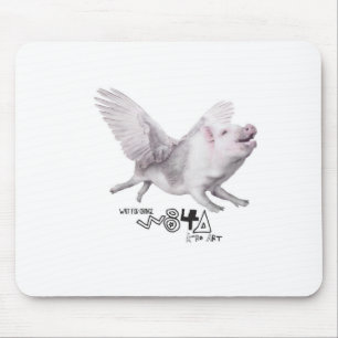 Mousepad Presente popular do porco real do vôo quando os