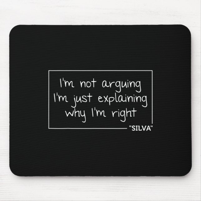 Mousepad Presente Silva Citação Personalizada Nome Engraçad (Frente)