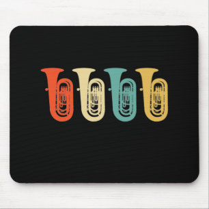 Mousepad Presente Tuba, retro tuba player, orquestra