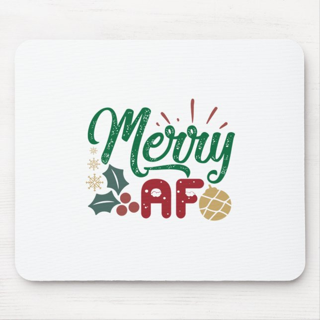 Mousepad Presente Xmas | Feliz AF Legal Sassy (Frente)