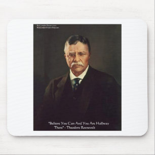 Mousepad Presentes/Camisas com Citação de Teddy Roosevelt "