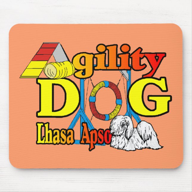 Mousepad Presentes da agilidade de Lhasa Apso (Frente)