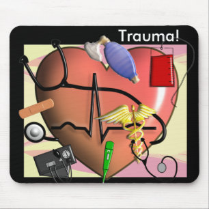 Mousepad Presentes da arte da enfermeira do traumatismo