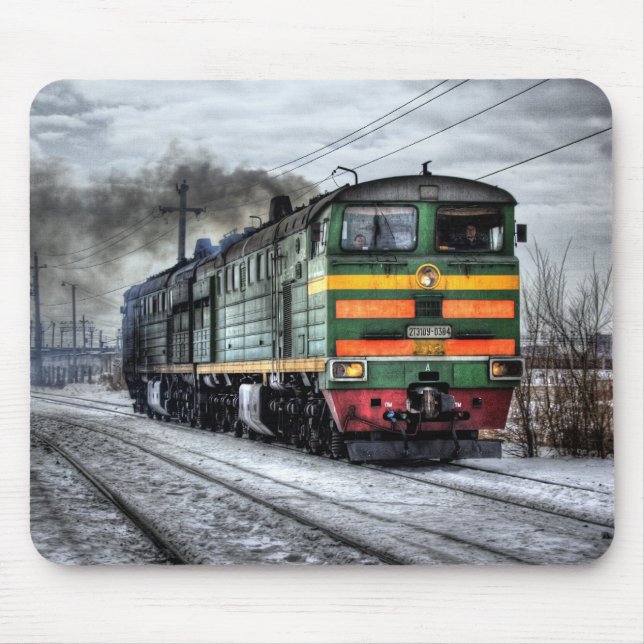 Mousepad Presentes da locomotiva diesel para amantes do (Frente)