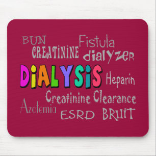 Mousepad Presentes da terminologia da diálise