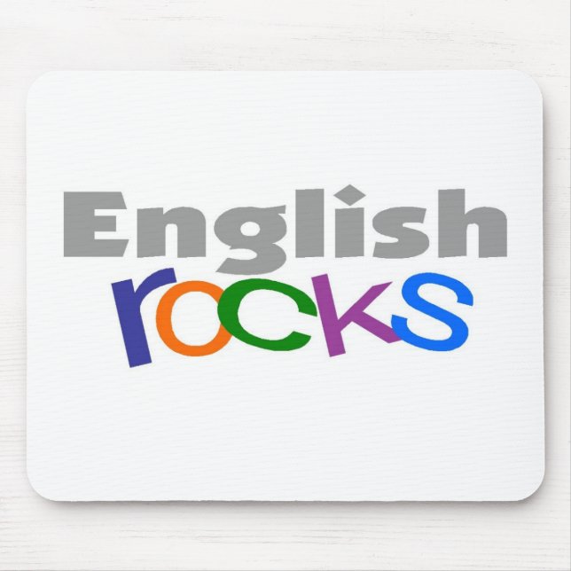 Mousepad "Presentes das rochas inglesas" do professor de (Frente)